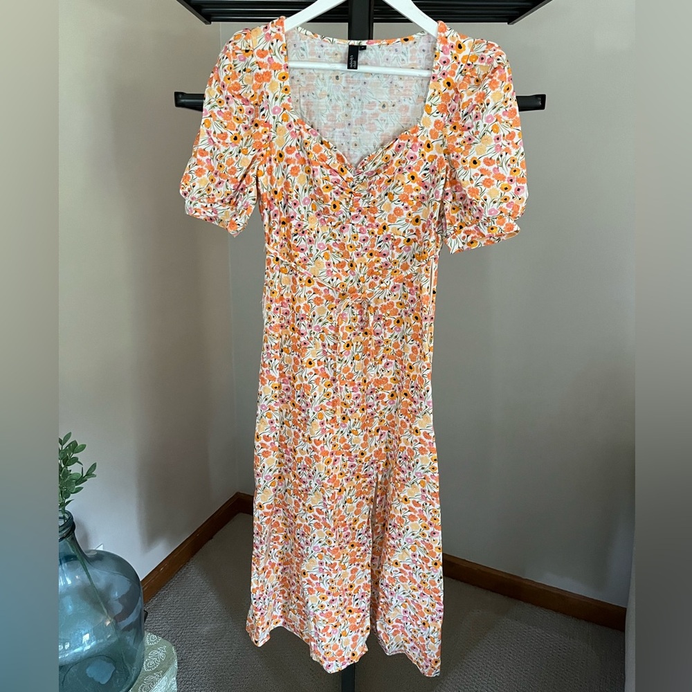 Nobody’s Child Puff Sleeve Dress with tie
